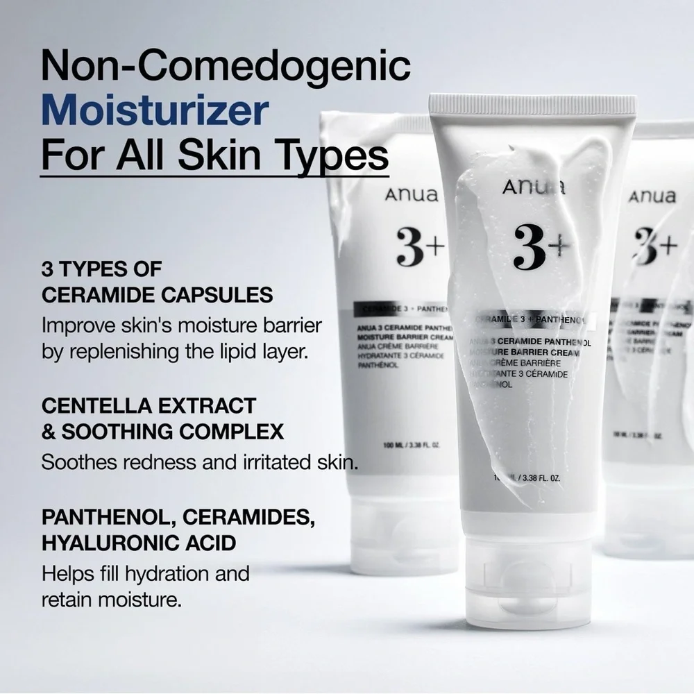 ✨ Anua 3+ Ceramide Panthenol Moisture Barrier Cream (100 mL)